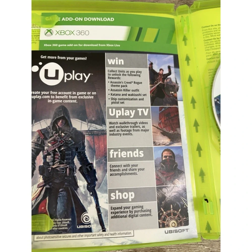 Assassin's Creed: Rogue - Limited Edition (Microsoft Xbox 360, 2014) Game CIB